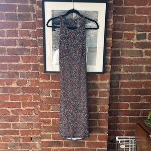 Prana Black and White Floral Midi Dress